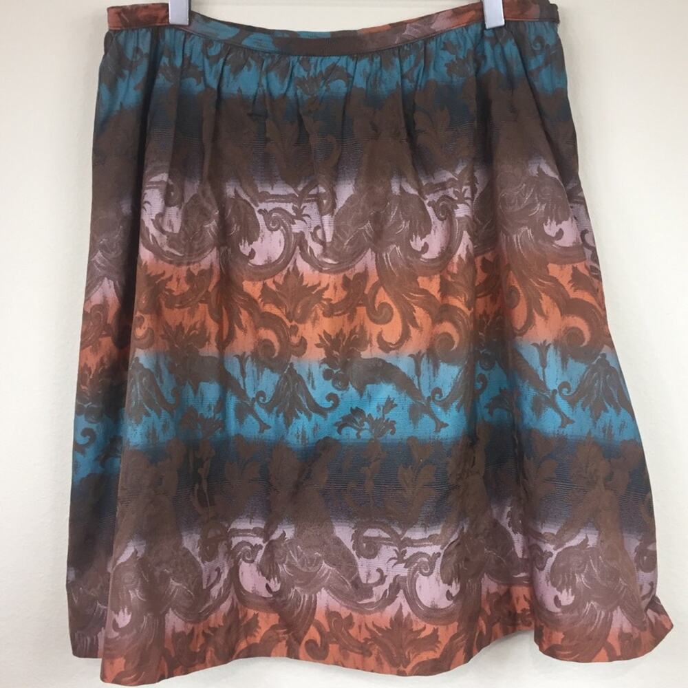 Chelsea & Violet | Striped Floral Boho Skirt Sz 8